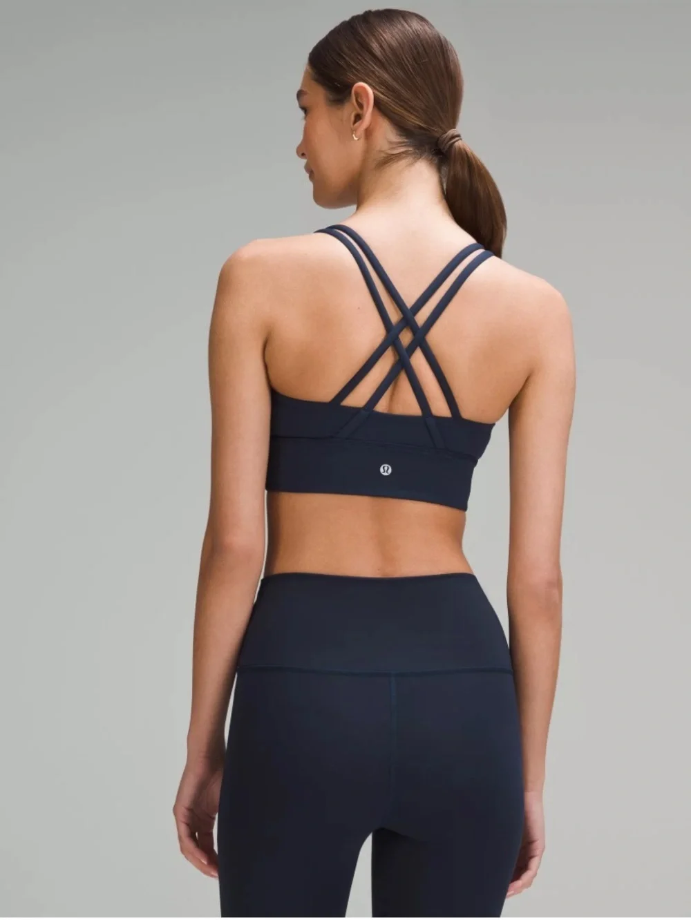 lululemon athletica High-Neck crop top in Navy Blue